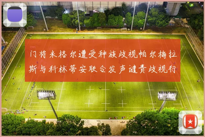 门将米格尔遭受种族歧视帕尔梅拉斯与科林蒂安联合发声谴责歧视行为